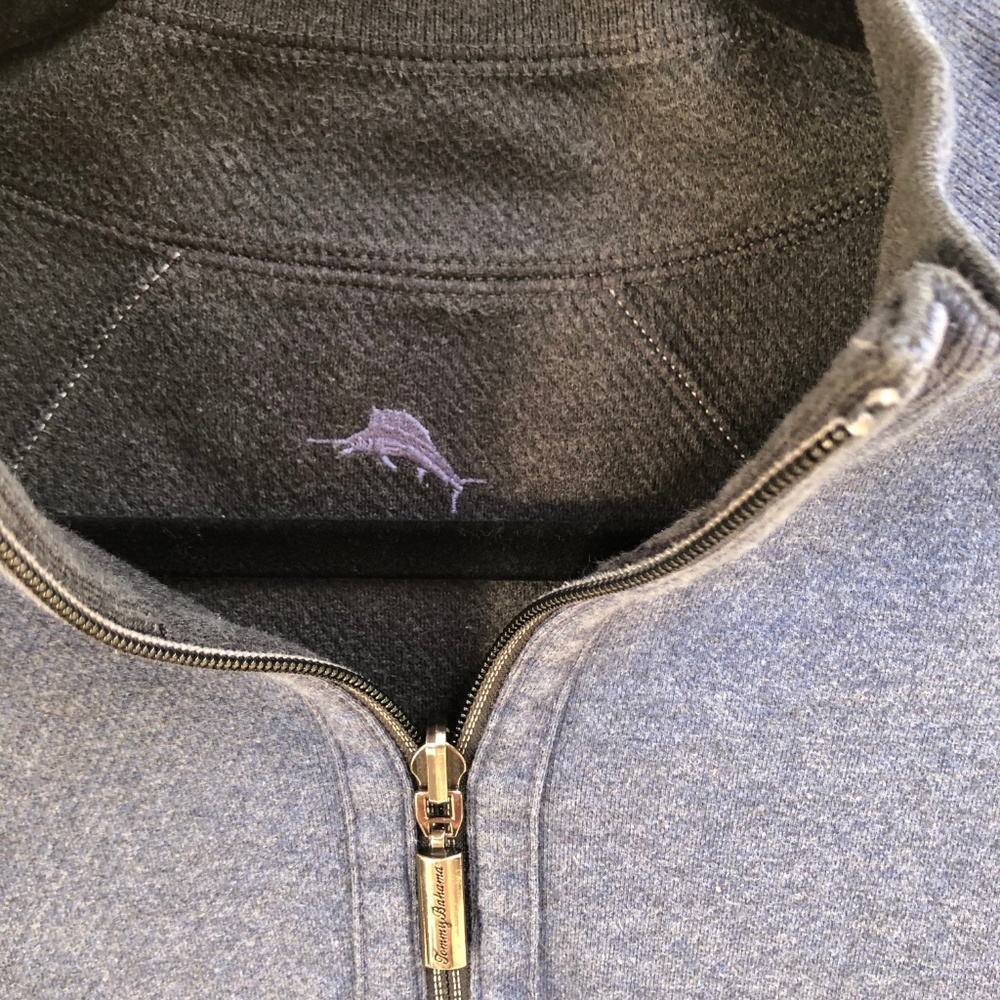 Tommy Bahama Flipsider Reversible 1/4 Zip Sweater - Picture 6 of 6